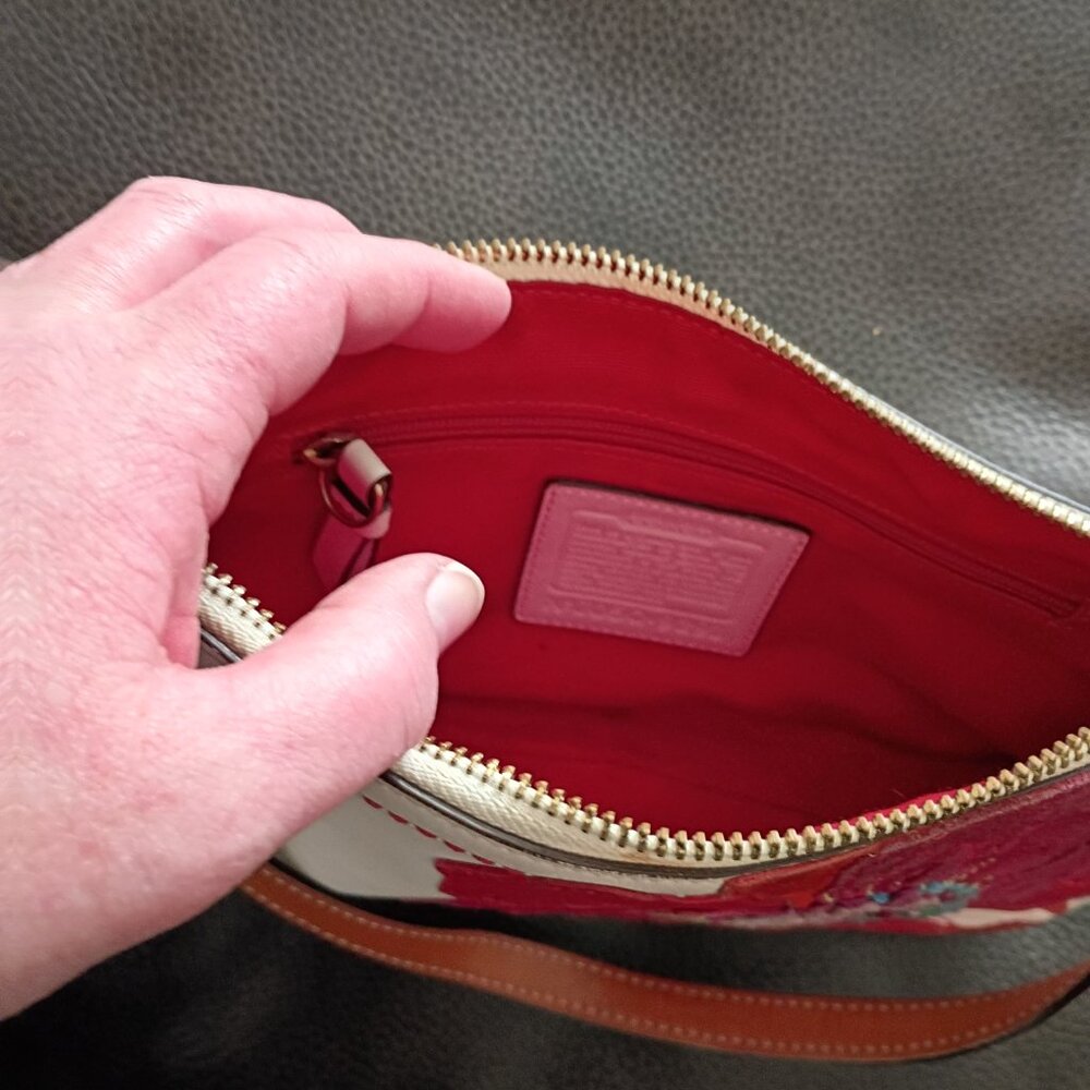 Vintage 1990 Coach poppy design demi bag - Picture 6 of 7